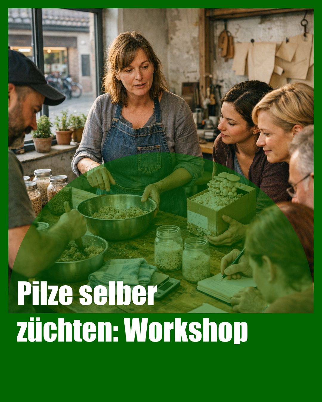 Foto: Pilzzucht,Workshop,Heimzucht (KI generiert )