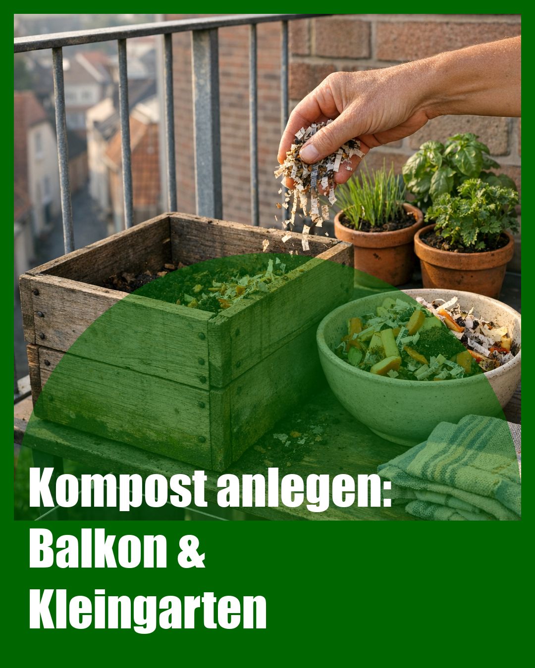 Foto: Kompost,Balkon,DIY (KI generiert )
