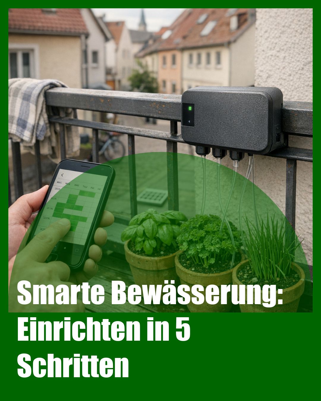 Foto: SmartBewässerung,Sensoren,Wassersparen (KI generiert )