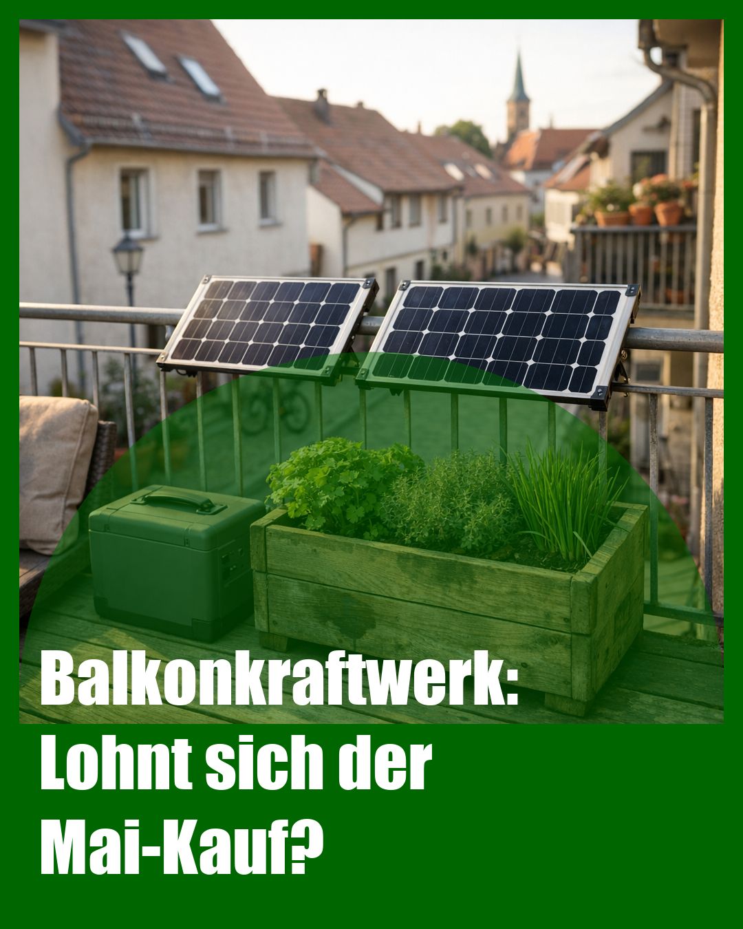 Foto: Balkonstrom,Mini-PV,Wirtschaftlichkeit (KI generiert )