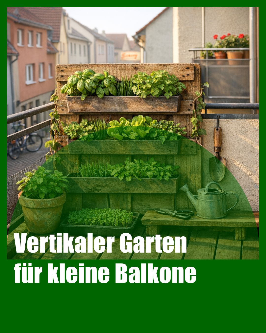 Foto: Vertikalbegrünung,Kräuter,Platzsparend (KI generiert )